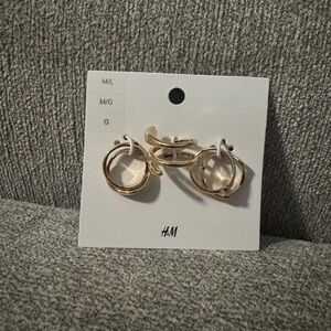 H&M Gold Hoop Earrings Set